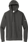 Am image of a Custom Nike Club Fleece Sleeve Swoosh Pullover Hoodie in Anthracite!