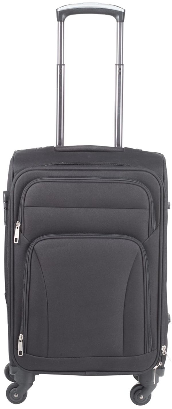 Am image of a Custom Nomad 21inch Upright Luggage in Black!