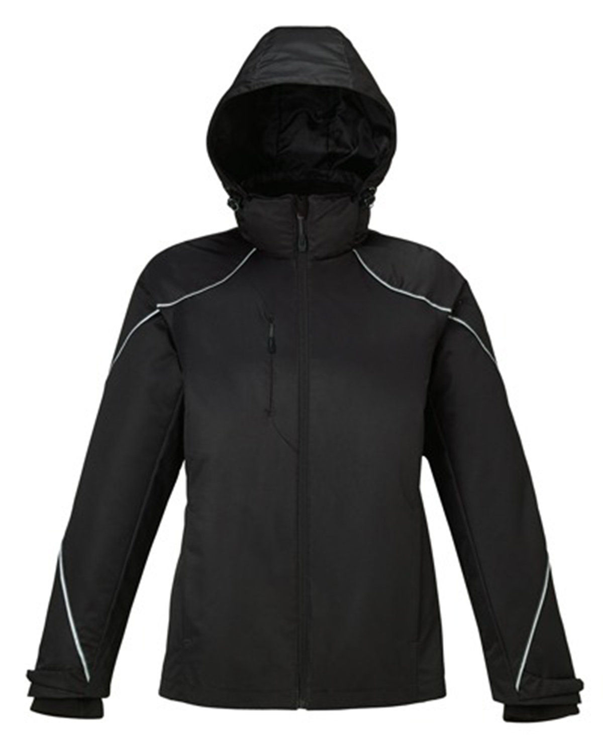 North End Ladies' Angle 3 in 1 Jacket with Bonded Fleece Liner in Black
