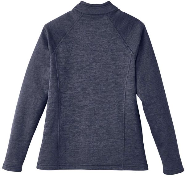 An image of a Custom North End Ladies Flux 2 Full Zip Jacket in Classic Navy Heather/ Carbon!