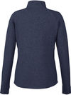 Am image of a Custom North End Ladies Spirit Textured Quarter Zip in Classy Navy Heather!