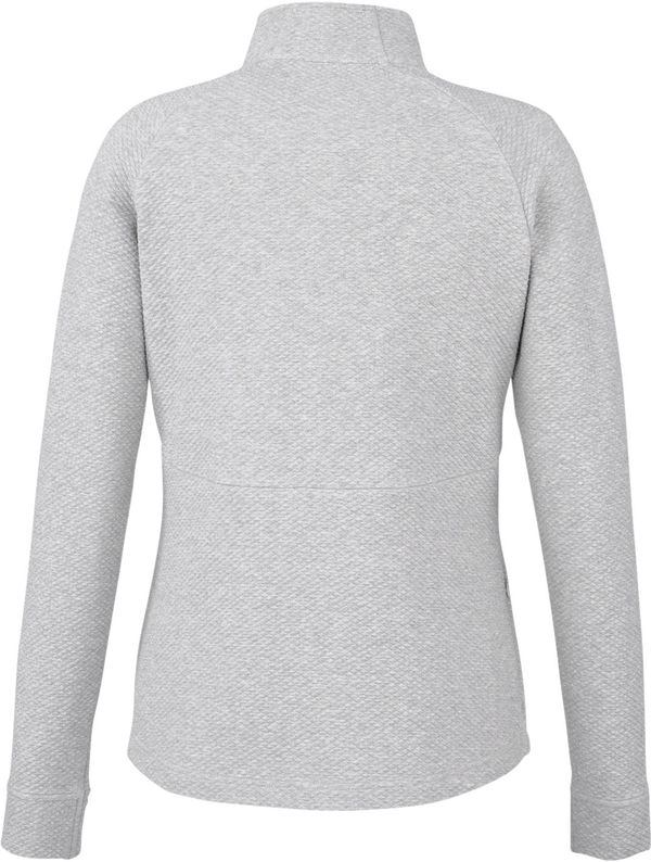 Am image of a Custom North End Ladies Spirit Textured Quarter Zip in Platinum Heather!