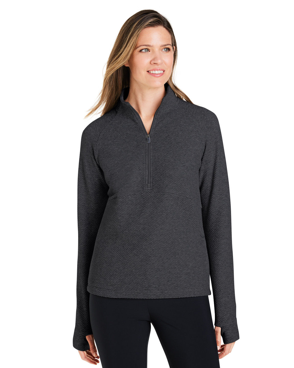 North End Ladies Spirit Textured Quarter Zip