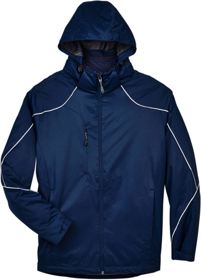 Am image of a Custom North End Men's Angle 3 in 1 Jacket with Bonded Fleece Liner in Night!