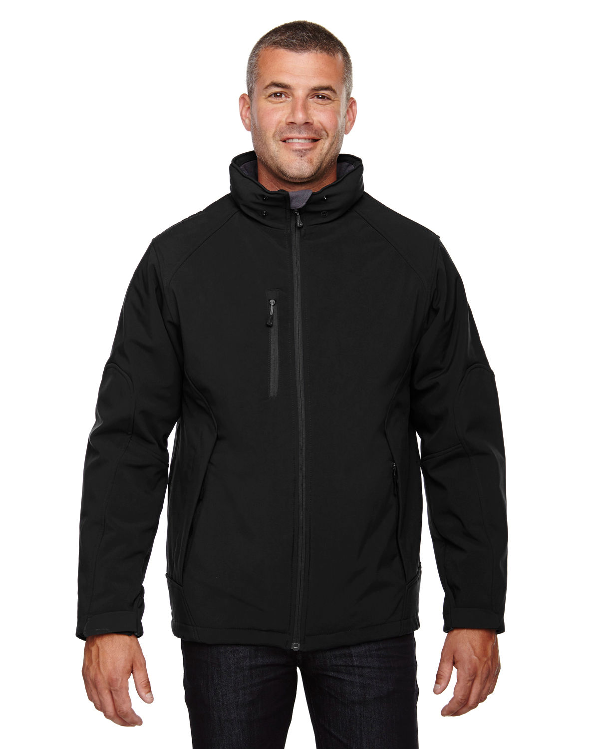 North End Men's Glacier Insulated Three Layer Fleece Bonded Soft Shell Jacket with Detachable Hood