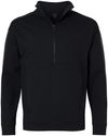 An image of a Custom North End Mens Mantra Half Zip Ottoman Pullover in Black!