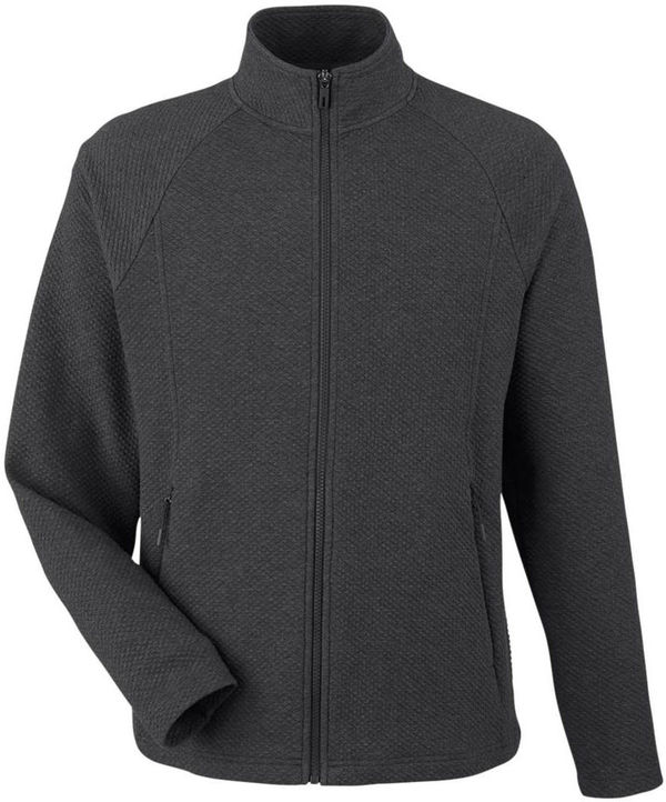 An image of a Custom North End Mens Spirit Textured Full Zip in Black Heather!