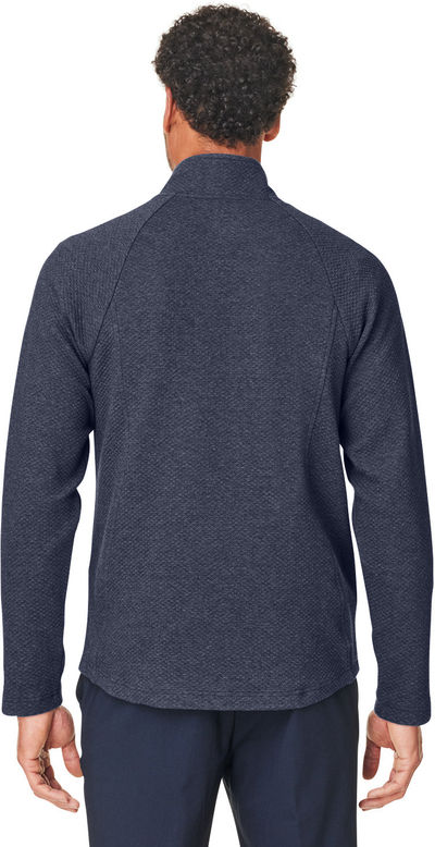 Am image of a Custom North End Mens Spirit Textured Full Zip in Classic Navy Heather!