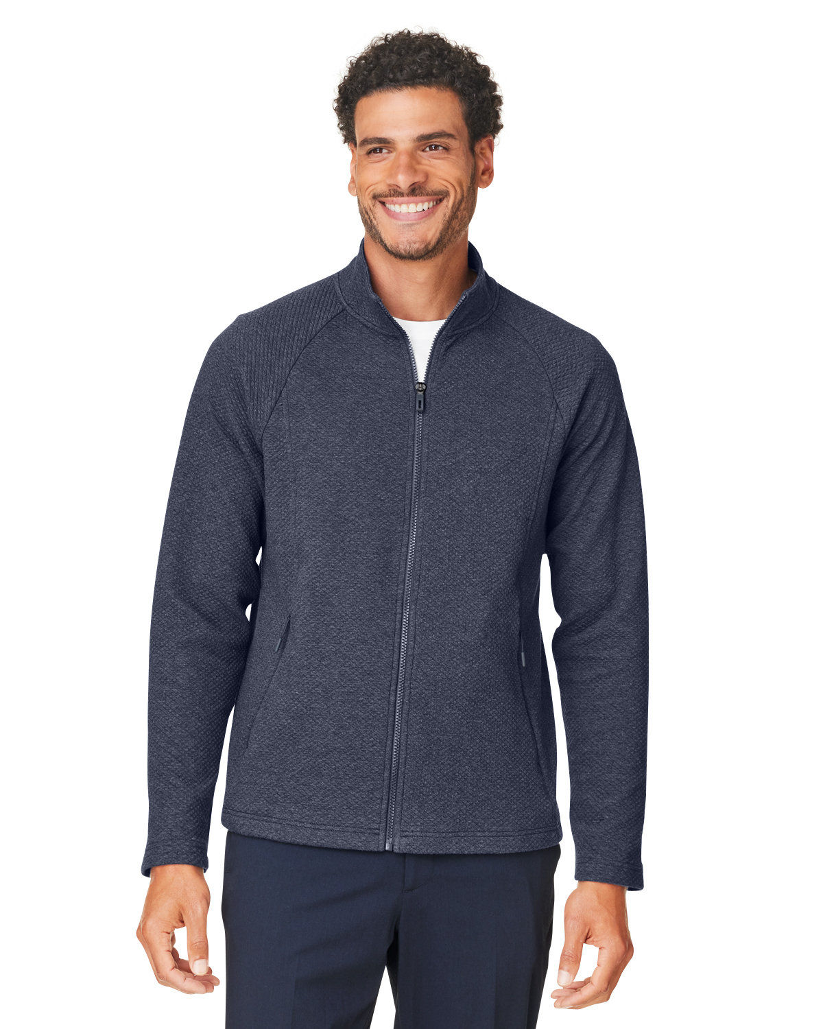 North End Mens Spirit Textured Full Zip