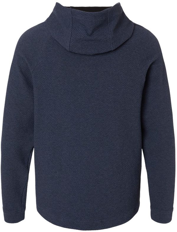 An image of a Custom North End Mens Spirit Textured Hooded Pullover in Classic Navy Heather!