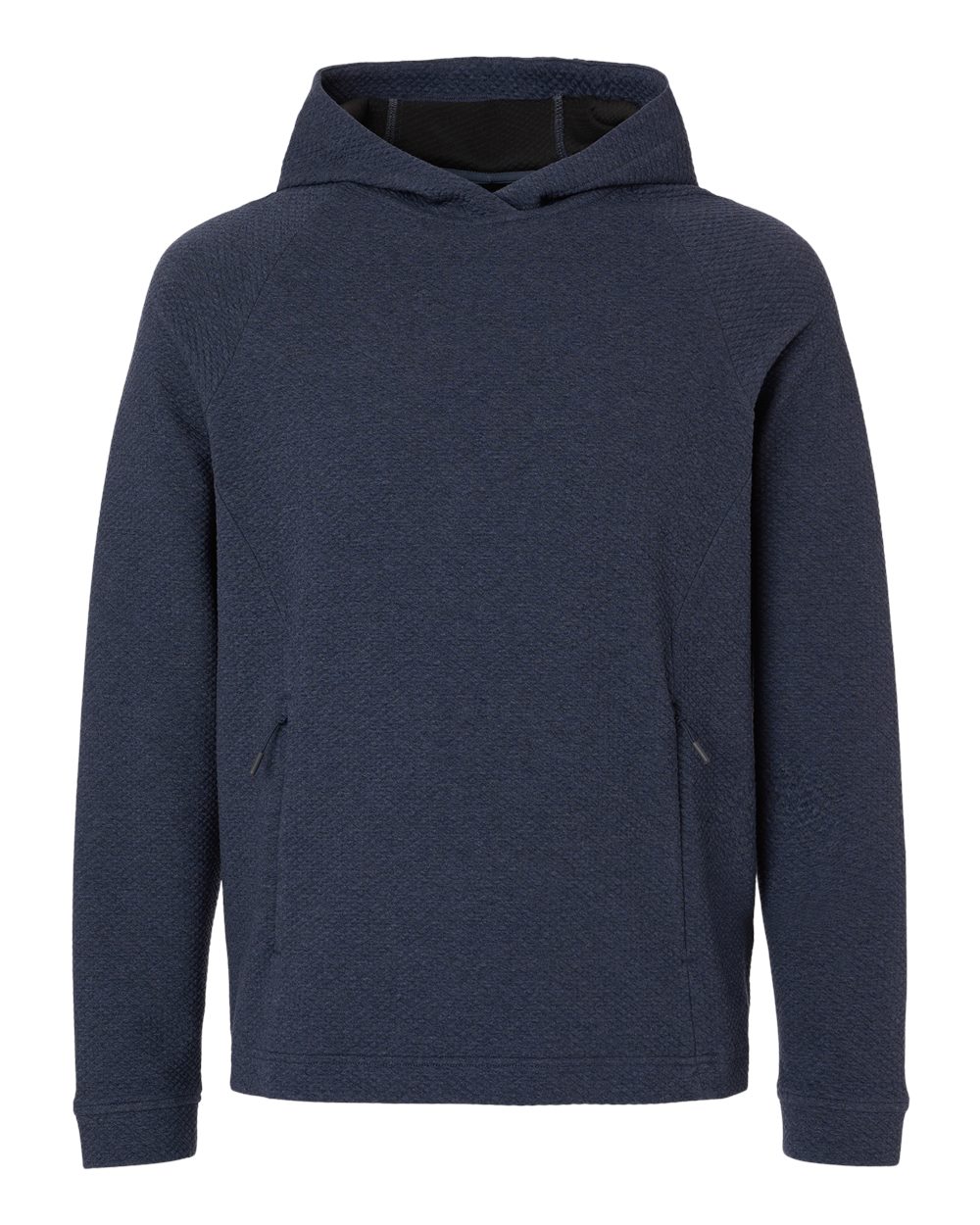 North End Mens Spirit Textured Hooded Pullover in Classic Navy Heather