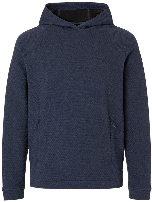 An image of a Custom North End Mens Spirit Textured Hooded Pullover in Classic Navy Heather!