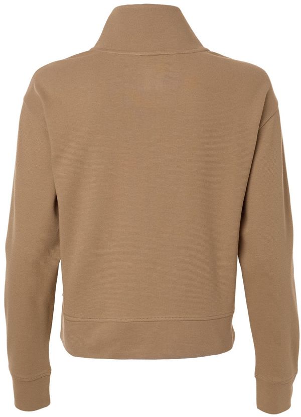 An image of a Custom North End Womens Mantra Half Zip Ottoman Pullover in Cafe!