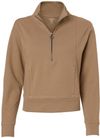 An image of a Custom North End Womens Mantra Half Zip Ottoman Pullover in Cafe!