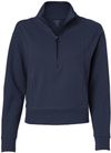 An image of a Custom North End Womens Mantra Half Zip Ottoman Pullover in Classic Navy!