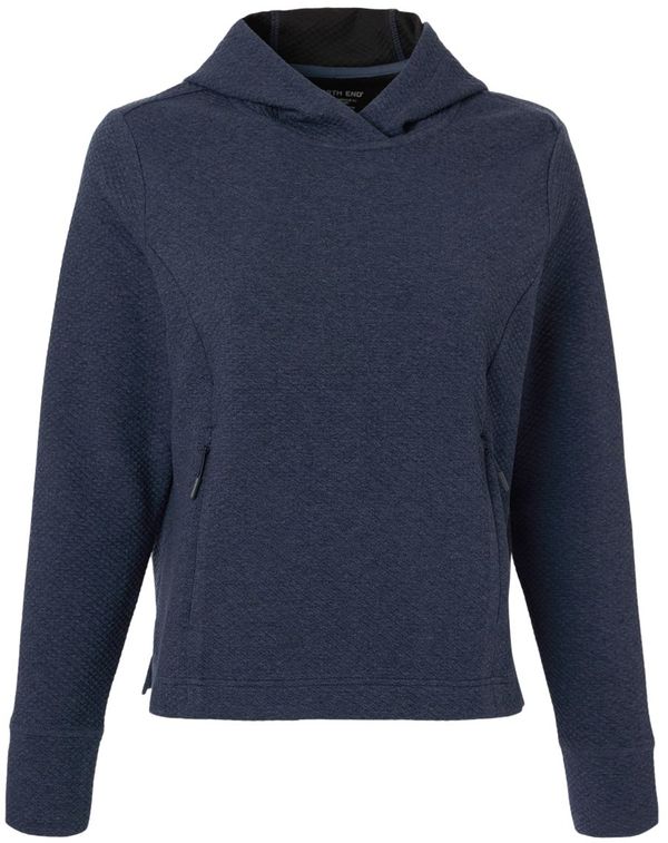 An image of a Custom North End Womens Spirit Textured Hooded Pullover in Classic Navy Heather!