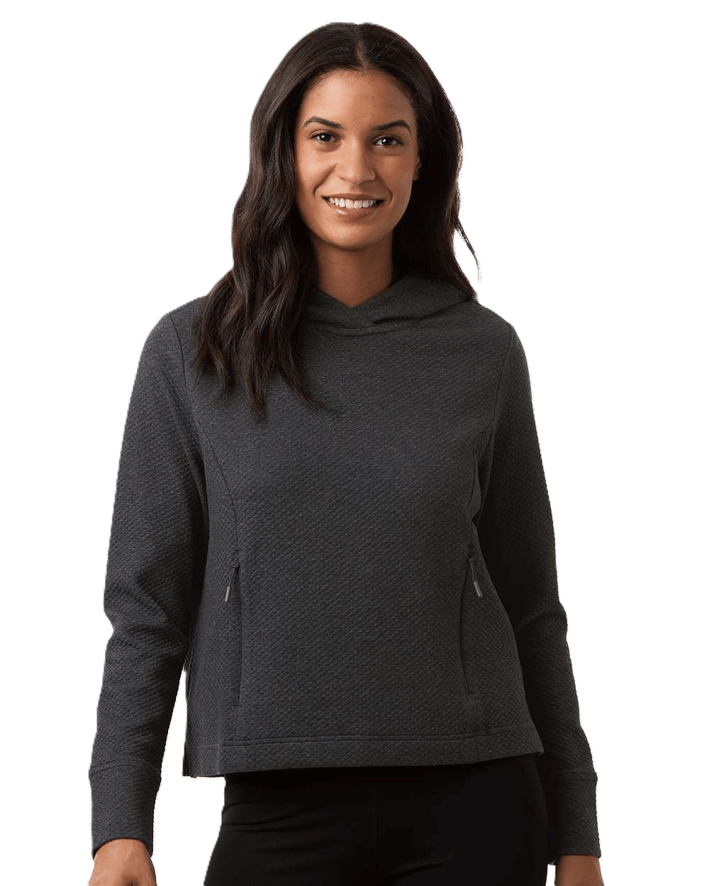 North End Womens Spirit Textured Hooded Pullover