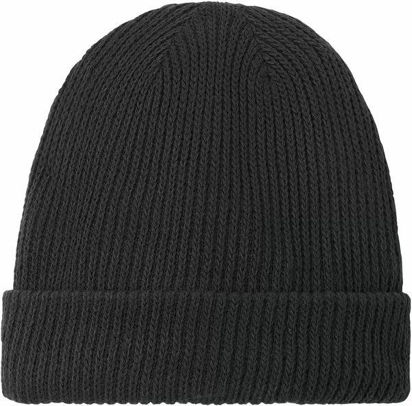 Am image of a Custom North Face Circular Rib Beanie in Black!