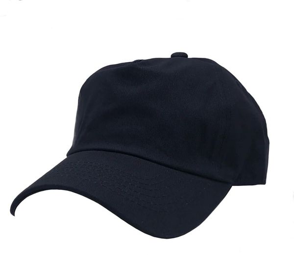 Am image of a Custom Nissi Panels Washed Cotton Dad Cap in Navy!