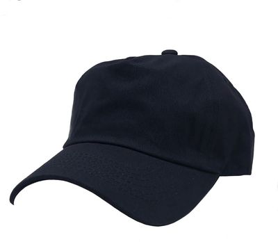 Am image of a Custom Nissi Panels Washed Cotton Dad Cap in Navy!