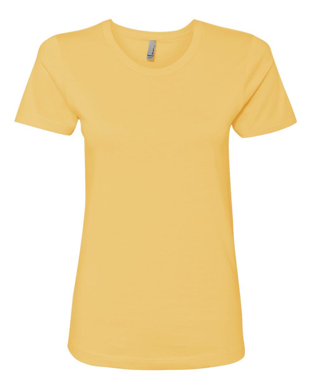 Next Level Womens Cotton Short Sleeve Boyfriend Crew in Banana Cream