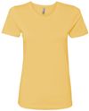 Am image of a Custom Next Level Womens Cotton Short Sleeve Boyfriend Crew in Banana Cream!