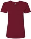 An image of a Custom Next Level Womens Cotton Short Sleeve Boyfriend Crew in Cardinal Red!