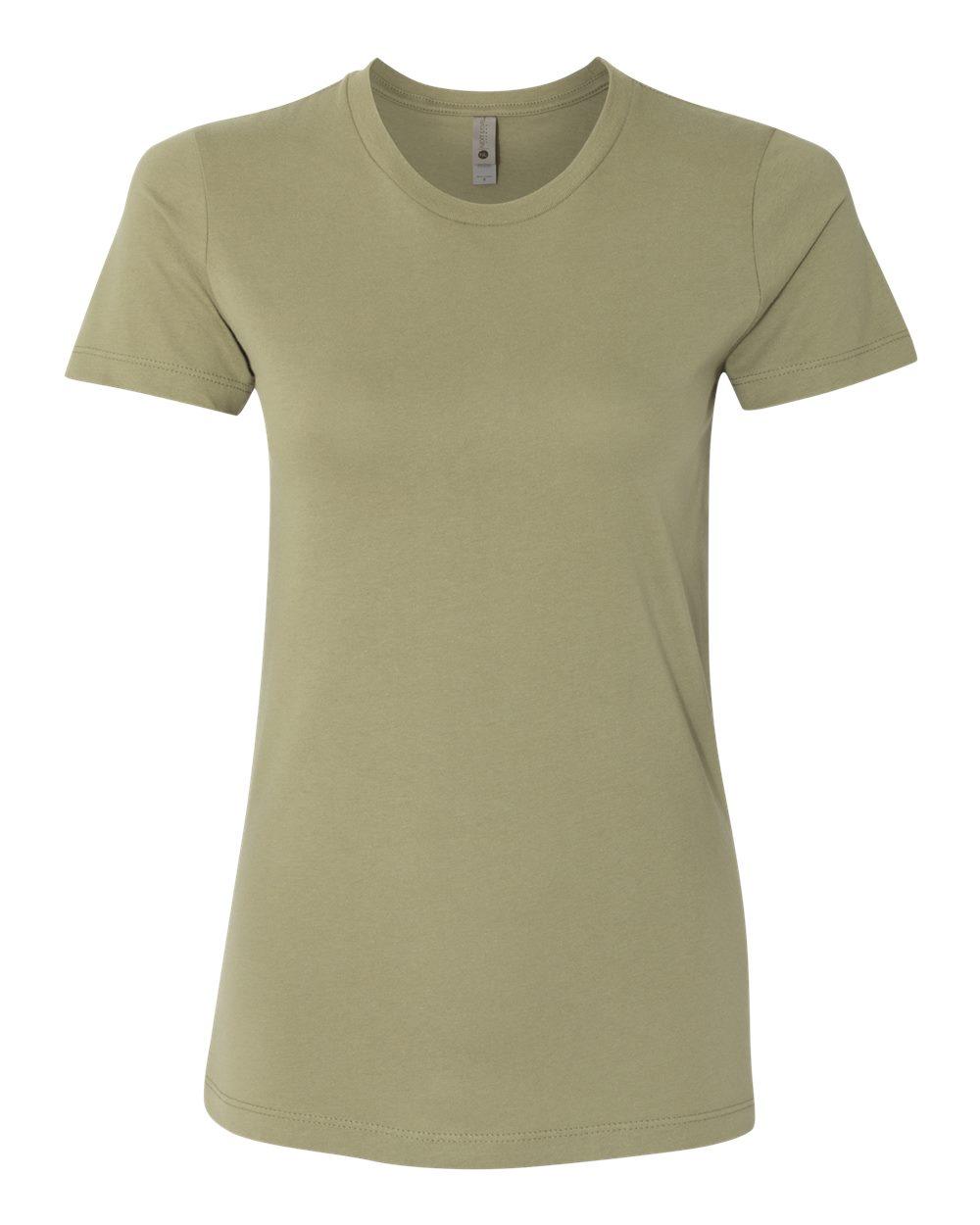 Next Level Womens Cotton Short Sleeve Boyfriend Crew in Light Olive