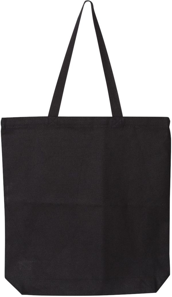 An image of a Custom OAD Medium 12 oz Gusseted Tote in Black!