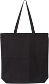 An image of a Custom OAD Medium 12 oz Gusseted Tote in Black!