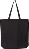 An image of a Custom OAD Medium 12 oz Gusseted Tote in Black!