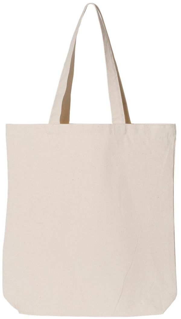 An image of a Custom OAD Medium 12 oz Gusseted Tote in Natural!