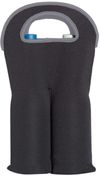 Am image of a Custom OAD Insulated Neoprene Double Wine Tote in Black!