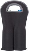 Am image of a Custom OAD Insulated Neoprene Double Wine Tote in Black!