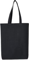Am image of a Custom OAD Midweight Recycled Cotton Gusseted Tote in Recycled Black!