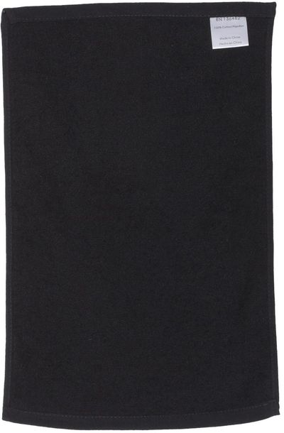 Am image of a Custom Value Rally Towel in Black!