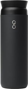 An image of a Custom Ocean Bottle 20 oz Peak Brew Flask in Black!