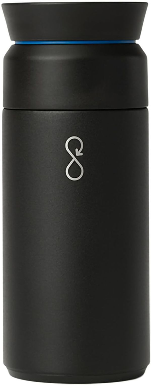 An image of a Custom Ocean Bottle Brew Coffee Flask 12 oz in Black!