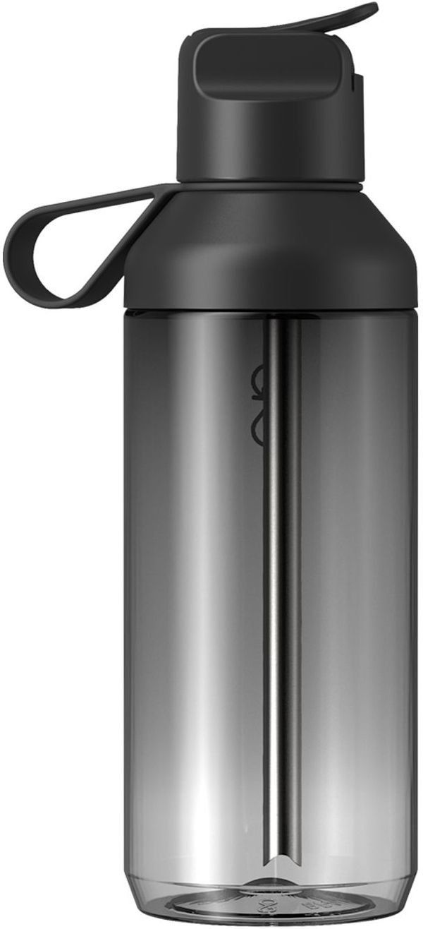 An image of a Custom Ocean Bottle GO Clear 24 oz Bottle in Black!