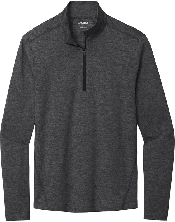 Am image of a Custom Ogio Force Quarter Zip in Blacktop Heather!