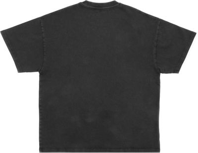 Am image of a Custom Just Like Hero Unisex super Heavy Oversized Tee in Acid Black!