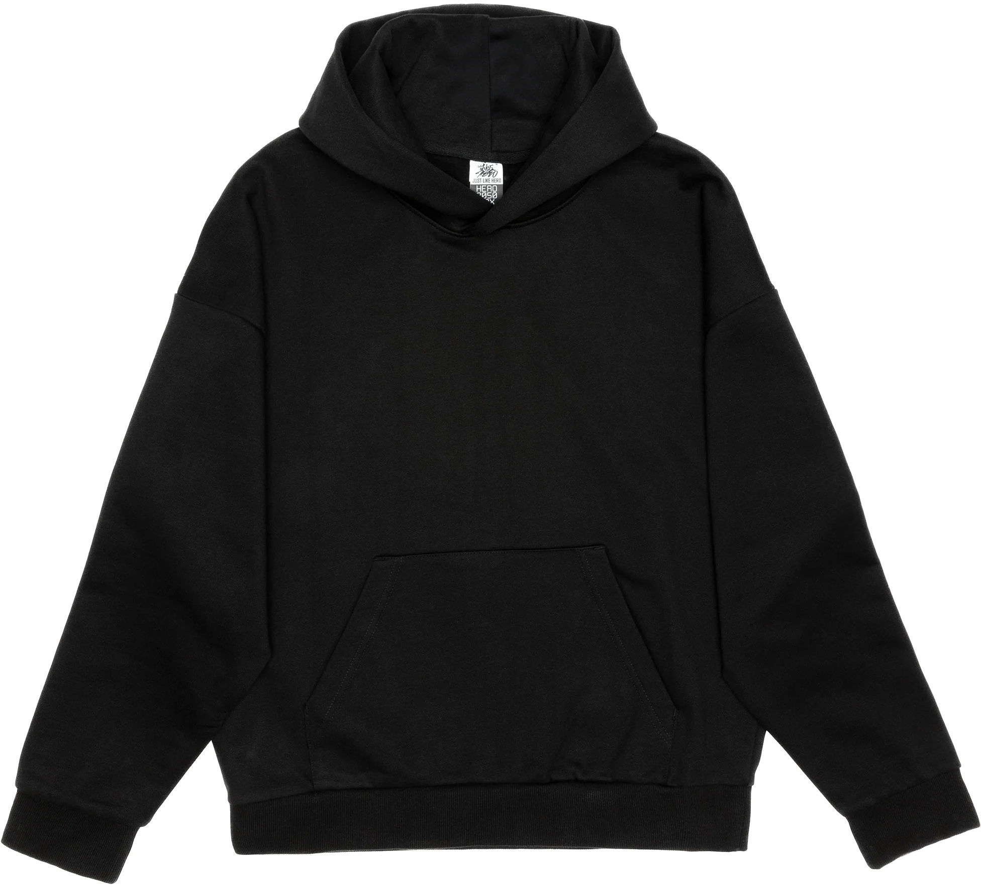 Just Like Hero Unisex Blank Hoodie in Black