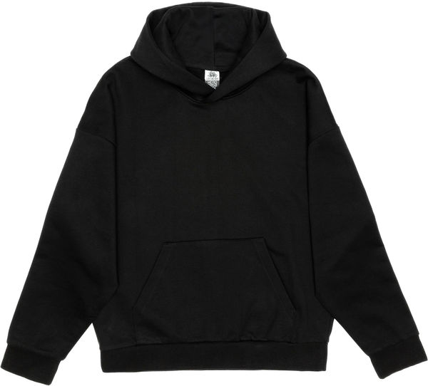 Am image of a Custom Just Like Hero Unisex Blank Hoodie in Black!