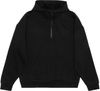 Am image of a Custom Just Like Hero Unisex Drop Shoulder Scuba Half Zip Hoodie in Black!