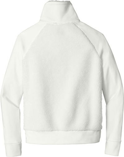 Am image of a Custom Ogio Ladies Luuma Sherpa Full Zip in Ivory Snow!