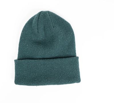 Am image of a Custom Beaniiez Boreal Recycled Cotton Toque in Alpine Green!