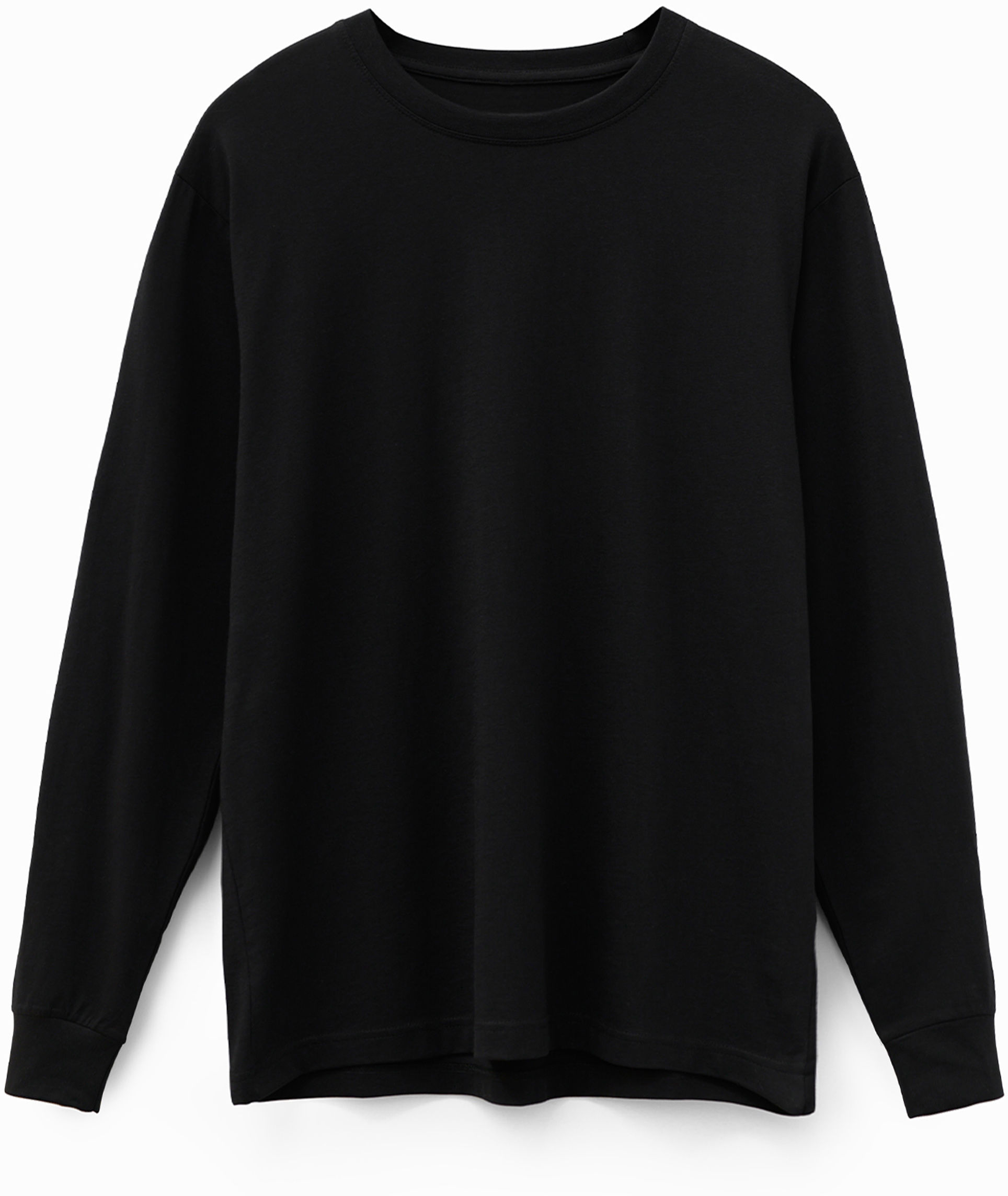 Original Favorites American Grown Supima 100 Percent Cotton 6oz Long Sleeve T Shirt in Black