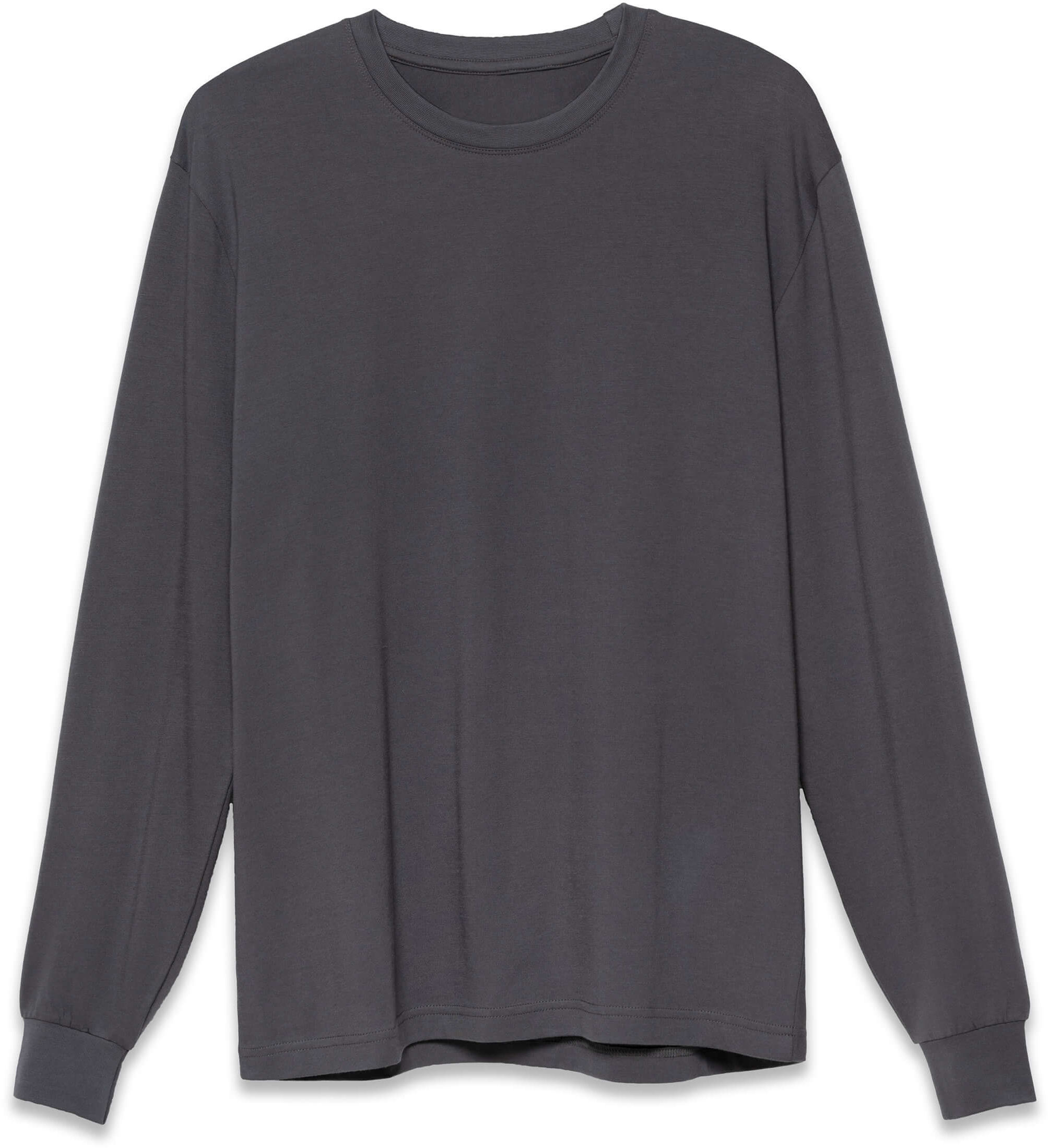 Original Favorites American Grown Supima 100 Percent Cotton 6oz Long Sleeve T Shirt in Slate