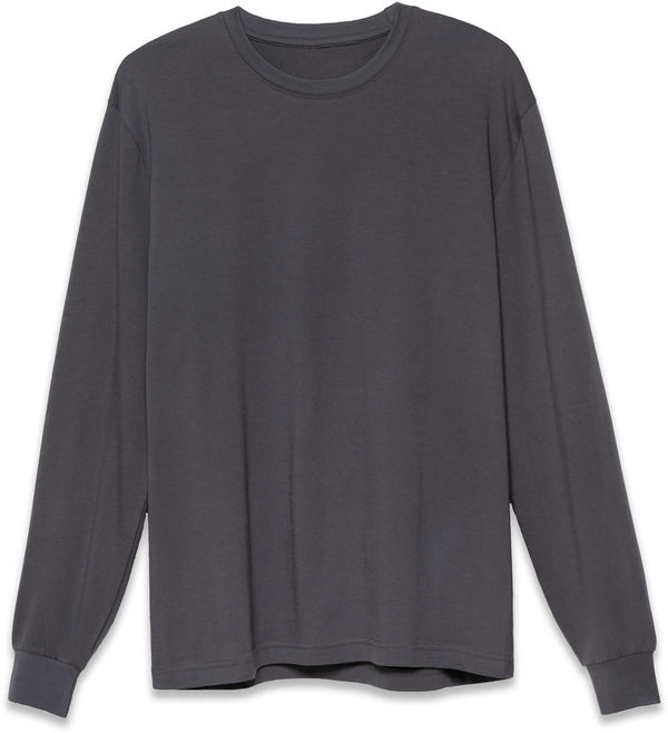Am image of a Custom Original Favorites American Grown Supima 100 Percent Cotton 6oz Long Sleeve T Shirt in Slate!