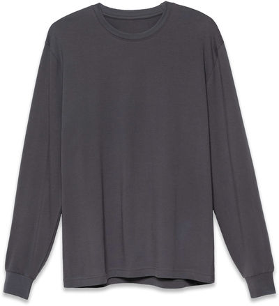 Am image of a Custom Original Favorites American Grown Supima 100 Percent Cotton 6oz Long Sleeve T Shirt in Slate!